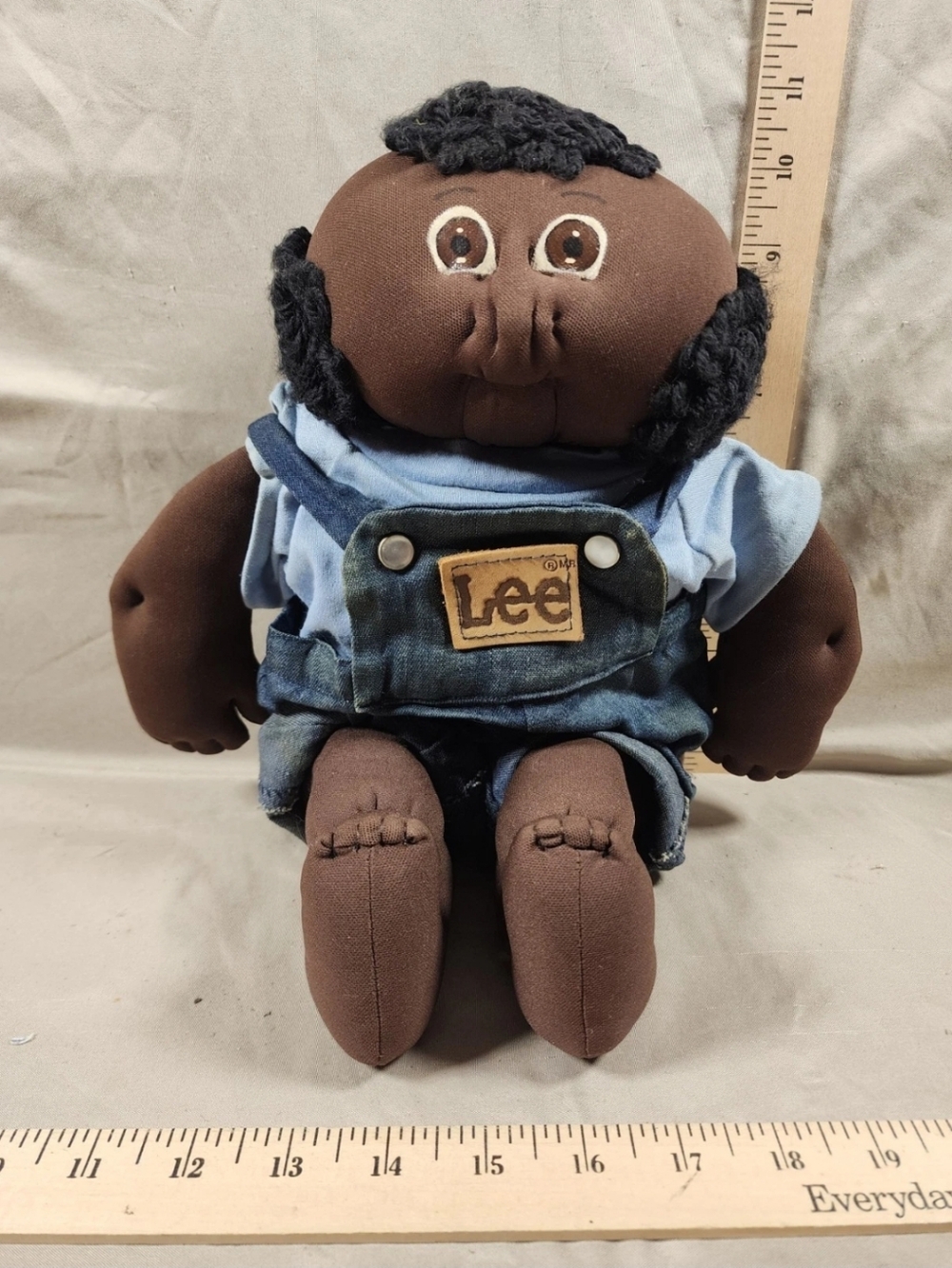 Vintage Lee Jeans Handmade Cabbage Patch Style Doll True OOAK Great Shape